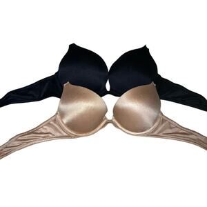 Very sexy Victoria’s Secret nude and black push up bra bundle 32A strapless